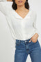 VILA VILUCY LS SHIRT - Doorknoop blouse - V-hals - M