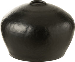 J-Line vaas Laag - keramiek - zwart