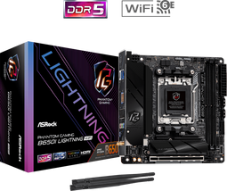 ASRock B650I Lightning WiFi - Mini-ITX Moederbord - DDR5 tot 7200 MHz en Wi-Fi 6E