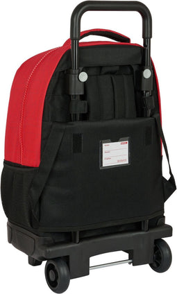 Schoolrugzak met Wielen Sevilla Fútbol Club Zwart Rood 33 X 45 X 22 cm