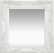 vidaXL - Wandspiegel - barok - stijl - 40x40 - cm - wit