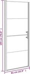 vidaXL - Douchedeur - halfmat - 81x195 - cm - gehard - glas - zwart