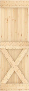 vidaXL - Schuifdeur - met - beslag - 70x210 - cm - massief - grenenhout
