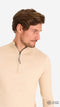 Mario Russo Half Zip Sweater - Trui Heren - Sweater Heren - Coltrui Heren - 3XL - Beige
