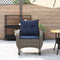 vidaXL - Tuinschommelstoel - met - kussens - poly - rattan - grijs