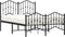 vidaXL - Bedframe - met - hoofd- - en - voeteneinde metaal - zwart - 120x200 - cm