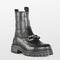 PS Poelman LUNA - Dames Enkellaars met ketting - Hakhoogte 4 cm - Zwart - Maat 40