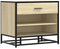 vidaXL - Schoenenbank - 60x40x53,5 - cm - bewerkt - hout - en - metaal - sonoma - eiken