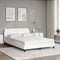 vidaXL - Bedframe - met - hoofdbord - kunstleer - wit - 140x190 - cm