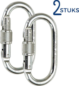 Climax Karabijnhaak - Veiligheidssluiting - Roestvrij Staal - 10 x 5,5 cm (2 stuks)