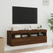 vidaXL - Tv-wandmeubels - met - LED-verlichting - 2 - st - 60x30x40 - cm - bruineiken