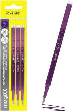 Gelschrijvervulling online magixx 0.7mm 3st violet