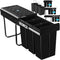 tectake® Ashlyn - Inbouw Prullenbak - 3 Vakken 3x10 L - Telescooprails - Zwart