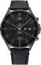 Tommy Hilfiger 1791711 Horloge - Leer - Zwart - Ø 44 mm