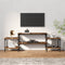 vidaXL - Tv-meubel - 157x35x52 - cm - bewerkt - hout - gerookt - eikenkleurig