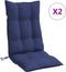 vidaXL - Stoelkussens - 2 - st - hoge - rug - oxford - stof - marineblauw