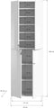 Furnilux Projekt X - Garderobencombinatie - Hoogglans - Wit - 34x183x193cm