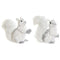 Kerstversiering DKD Home Decor Wit Eekhoorn 22 x 11 x 22 cm (2 Stuks)