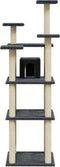 vidaXL - Kattenmeubel - met - sisal - krabpalen - 171 - cm - donkergrijs