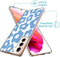 imoshion Hoesje Geschikt voor Samsung Galaxy S21 FE Hoesje Siliconen - imoshion Design hoesje - Blauw / Retro Blue Flowers