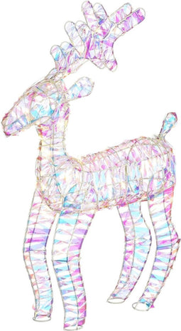 House of Seasons Kerstversiering Hert - 30x10x50 cm - Polyethyleen - iridescent