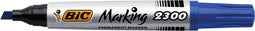 Bic permanent marker 2300 ECOlutions, schrijfbreedte 3,7 - 5,5 mm, schuine punt, blauw 12 stuks