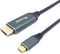 Equip 133416 - USB-C naar HDMI Kabel - 2 m 4K/60Hz Grijs Zwart