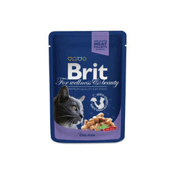 Brit Premium Cat Pouches with Cod Fish 24 x 100 gram