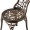 tectake® Lyon - 3-delige Bistroset - Vintage Design - Aluminium - Bronskleurig