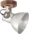 vidaXL Wand-/plafondlampen industrieel 2 st E27 20x25 cm zilverkleurig