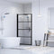vidaXL - Douchedeur - 81x195 - cm - gehard - glas - zwart
