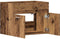 vidaXL - Wastafelkast - 60x38,5x46 - cm - bewerkt - hout - oud - houtkleurig