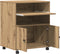 vidaXL - Printerstandaard - met - wielen - Artisan - Eiken - 60x48x74 - cm