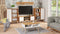 Salontafel - 90x50x55 cm - beukenhout poten - wit bruin