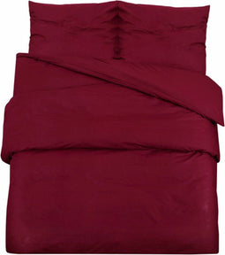 vidaXL - Dekbedovertrekset - lichtgewicht - 135x200 - cm - microvezel - bordeaux