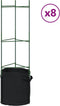 vidaXL - Tomatenkooien - met - plantenzak - 8 - st - 116 - cm - staal - en - polypropeen