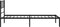 vidaXL - Bedframe - met - hoofdbord - metaal - zwart - 90x190 - cm