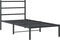 vidaXL - Bedframe - met - hoofdbord - metaal - zwart - 90x200 - cm