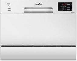 COMFEE TD602E-W - Compacte vrijstaande vaatwasser - 6,5L waterverbruik - 6 couverts
