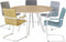 Ronde vergadertafel 120cm Victory kleur frame Antraciet (Ral 7016) kleur blad Antraciet eiken