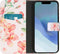 iMoshion Hoesje Geschikt voor iPhone 14 Hoesje Met Pasjeshouder - iMoshion Design Softcase Bookcase - Roze / Blossom Watercolor White