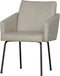BePureHome Mount Eetkamerstoel met armleuning - Leerlook - Naturel - 82x61x65