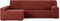 Hoes voor chaise longue met lange armleuning links Eysa JAZ Donkerrood 180 x 120 x 360 cm