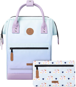 Cabaia laptoprugzak / Rugtas / Schooltas - 13 inch - Adventurer Medium - Mykonos - Mint/Lila