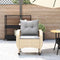 vidaXL - Tuinschommelstoel - met - kussens - poly - rattan - beige