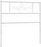 vidaXL - Hoofdbord - 107 - cm - metaal - wit