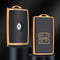 Autosleutel hoesje - TPU Sleutelhoesje - Sleutelcover - Autosleutelhoes - Geschikt voor Renault & Dacia - goud - A4 - Renault Clio, Renault Megane, Renault Captur, Renault Zoe, Renault Twingo, Renault Arkana, Renault Austral, Renault Rafale, Renault