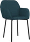 vidaXL - Eetkamerstoelen - 2 - st - fluweel - blauw