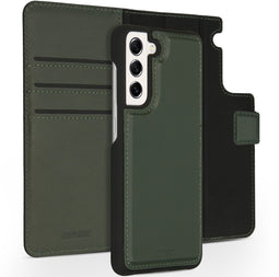 Accezz Galaxy S21 FE - Premium Leather 2 in 1 Wallet Bookcase - Uitneembare backcover - Groen