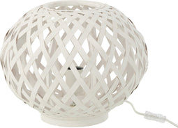 J-Line tafellamp - bamboo - wit